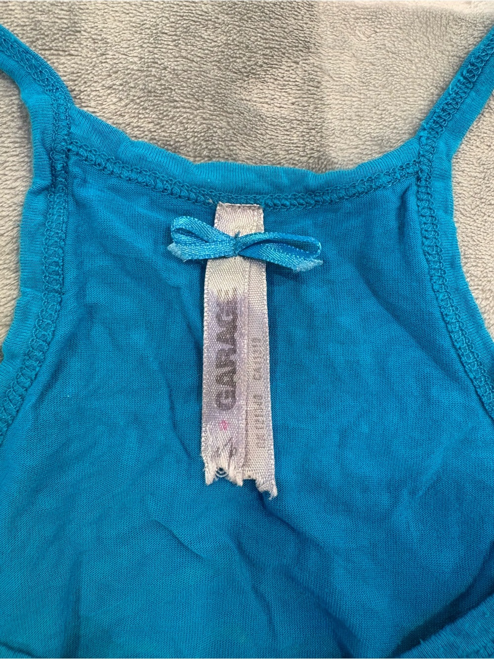 Garage Blue Patterned Racerback Tank Top - Picture 4 of 7